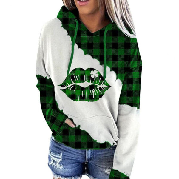 Women Sweatshirts Lucky Grass Print Streetwear Sweatshirts Hoodie Pullover Loose Casual Hooded Tops Clothes - Image 6