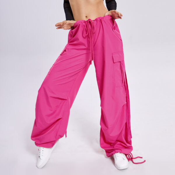 Solid Color Loose Casual Streamer Overalls - Image 4