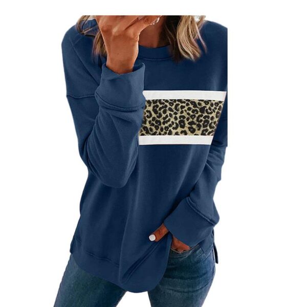 Pattern Print Long-Sleeved Round Neck Casual Sweater - Image 2