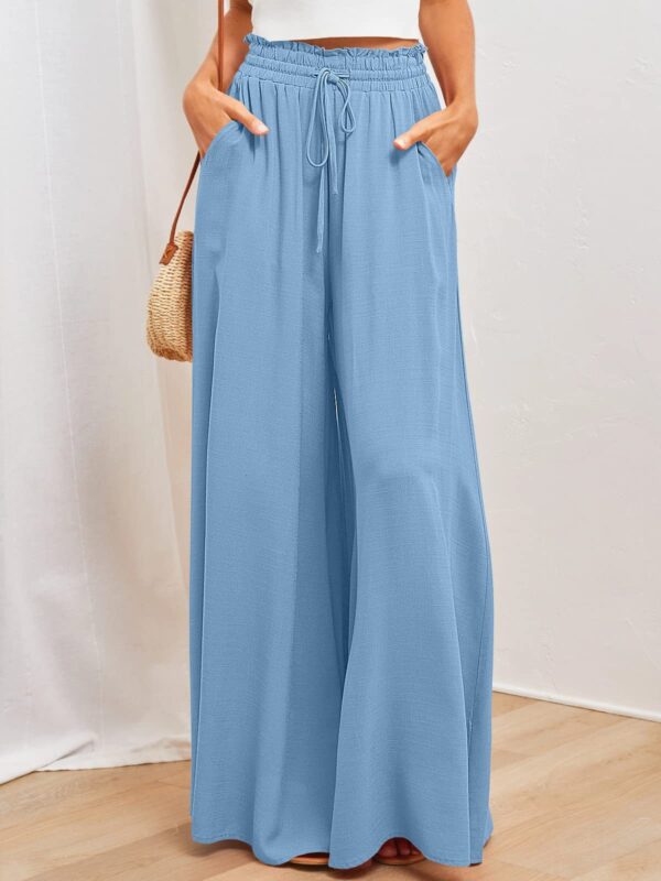 Womens Pants Wide Leg Loose Comfy Lounge Sweatpants With Pockets - Image 2