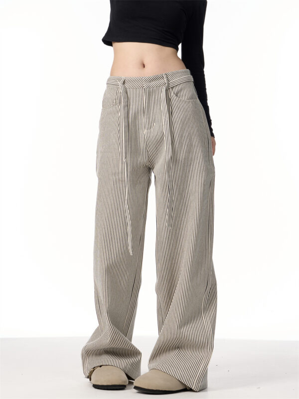 American Vintage Stripe Straight Suit Pants - Image 6