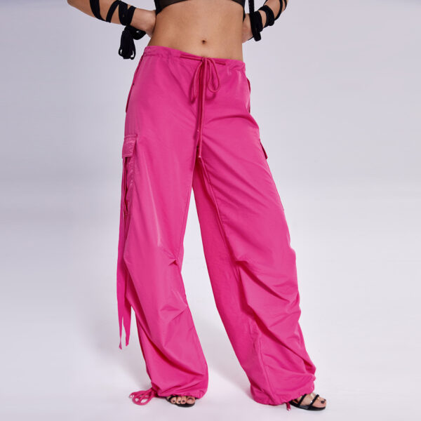 Solid Color Loose Casual Streamer Overalls - Image 3