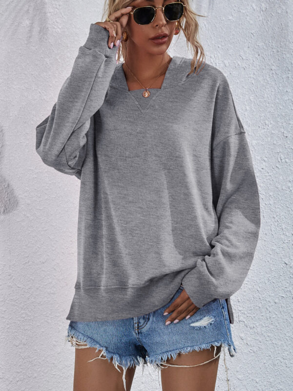Women's Hoodie Sweatshirt Sports Casual Candy Color Long Sleeve Tops Clothes - Image 3