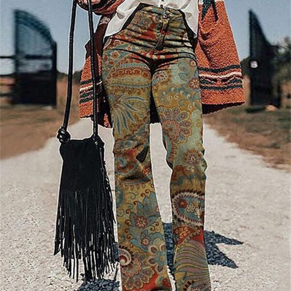 Women's Pants 3D Printed Wide-leg Pants Loose Casual - Image 3