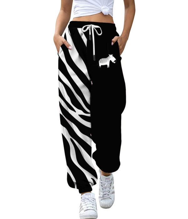 Ankle Banded Pants Slimming Printed Slim Sports High Waist - Image 4