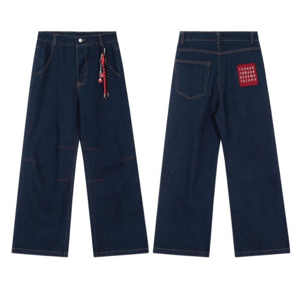 American Retro Lanyard Design Jeans - Image 3