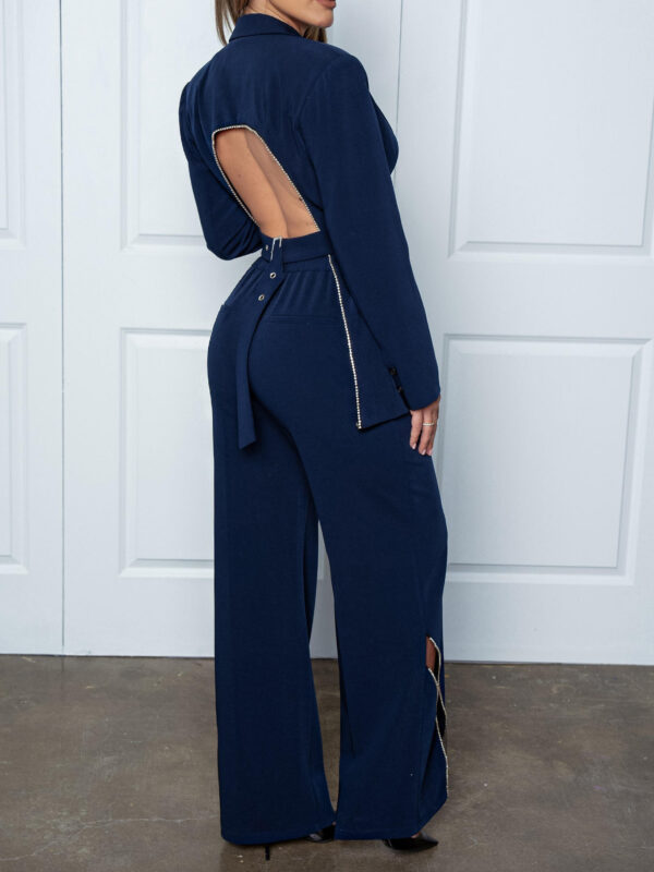 Elegant Patchwork High-waist Pants - Image 3