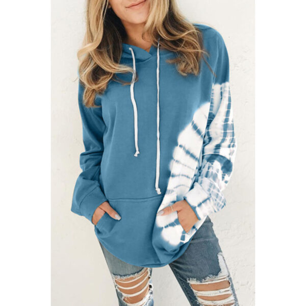 Loose Long-Sleeved Printed Hooded Sweatshirt - Image 5