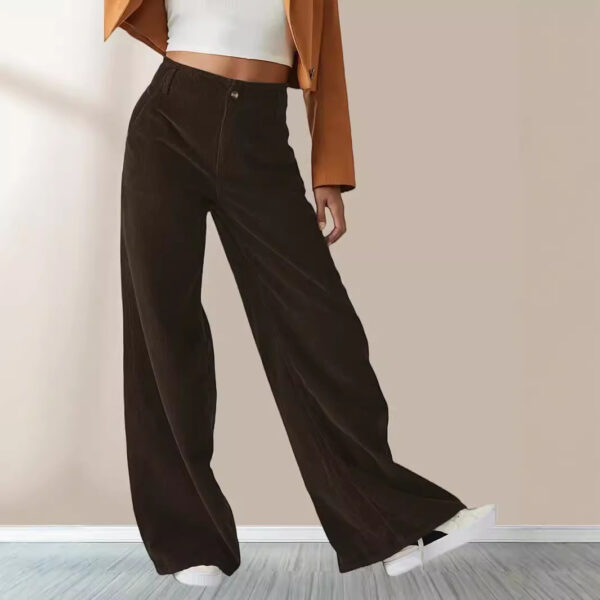 High Waist Drooping Slimming Casual Straight Pants Women's Trousers - Image 6