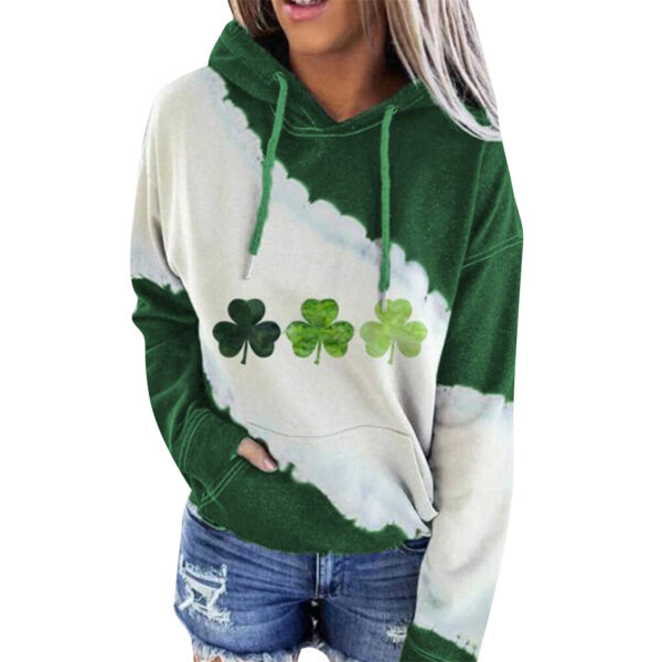 Women Sweatshirts Lucky Grass Print Streetwear Sweatshirts Hoodie Pullover Loose Casual Hooded Tops Clothes - Image 7