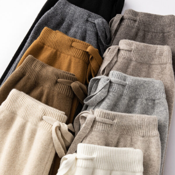 Pure Wool Wide-leg Pants Mid-waist Drooping Slimming Casual