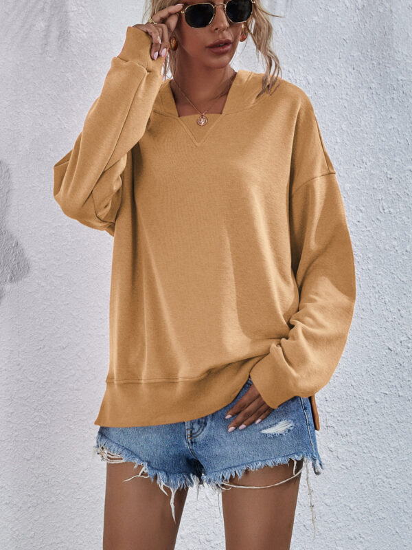 Women's Hoodie Sweatshirt Sports Casual Candy Color Long Sleeve Tops Clothes - Image 7