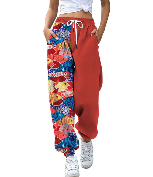 Ankle Banded Pants Slimming Printed Slim Sports High Waist - Image 9