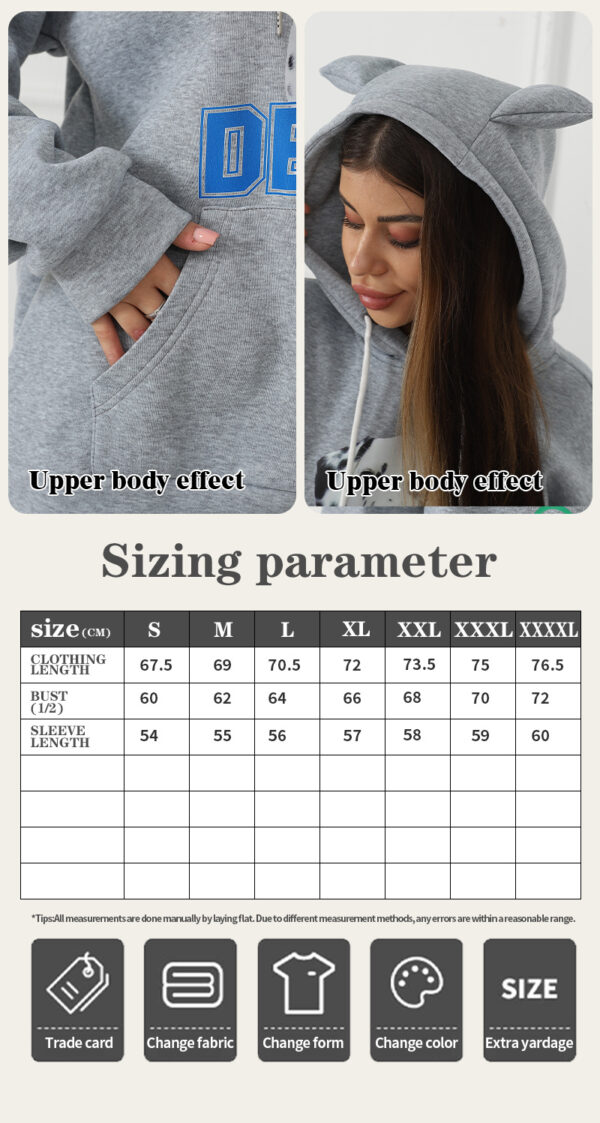 Women's Fashionable Casual Printed Long Sleeved Sweatshirt - Image 3