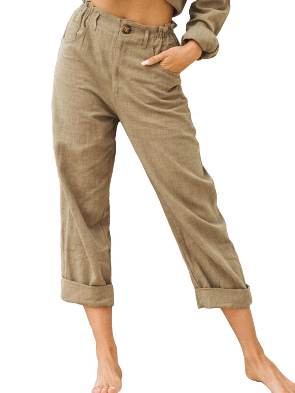 Women's Joggers Pants Fashion High Waist Casual Pants With Pockets - Image 3