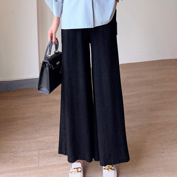Women's Versatile Wide Leg Pants Elastic Waist - Image 3