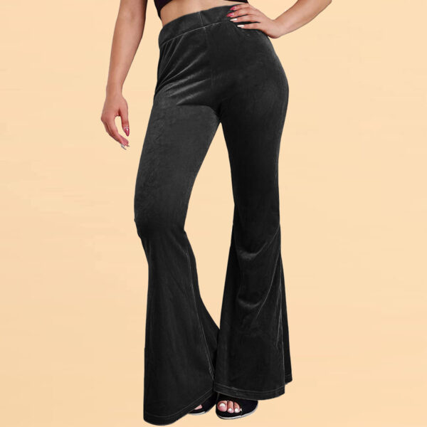 Velvet Bell-bottom Pants Casual Women - Image 5