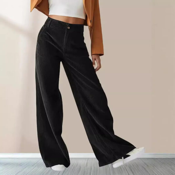 High Waist Drooping Slimming Casual Straight Pants Women's Trousers - Image 5
