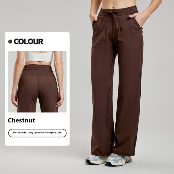 Straight Sports Female Casual Wide Leg Pants - Image 4
