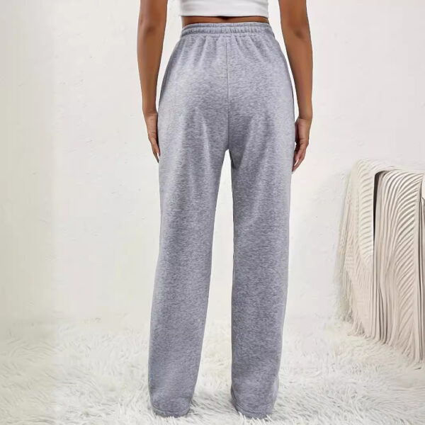 Gray Sweatpants Women's High Waist Wide Leg Loose - Image 5
