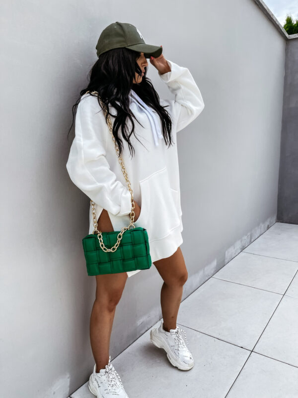Long Sleeve Solid Color Pullover Hooded Drawstring Sweatshirt Women's - Image 6