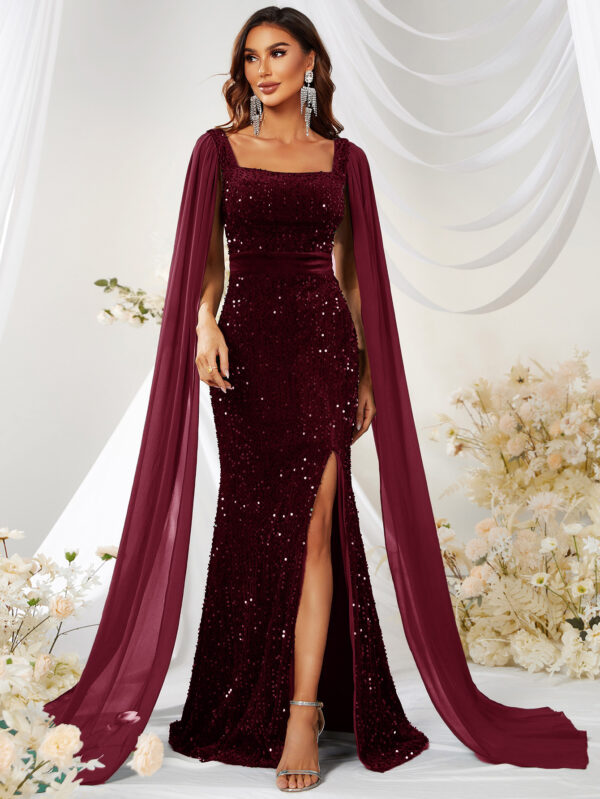 Dress Skirt Sequin Mesh Split Fishtail Dress - Image 10