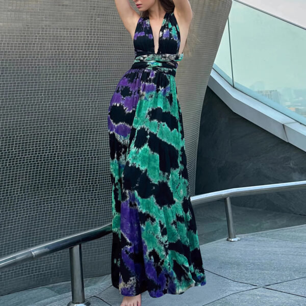 Tie-dye Sling Backless Dress Women's Strap - Image 4