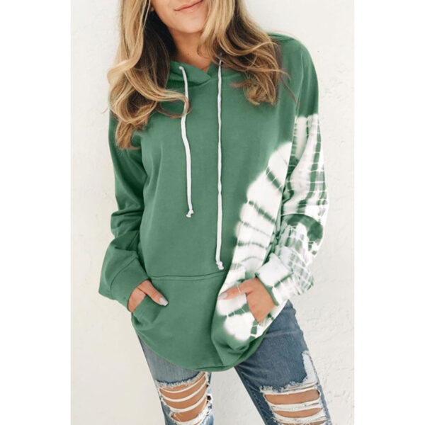 Loose Long-Sleeved Printed Hooded Sweatshirt - Image 3