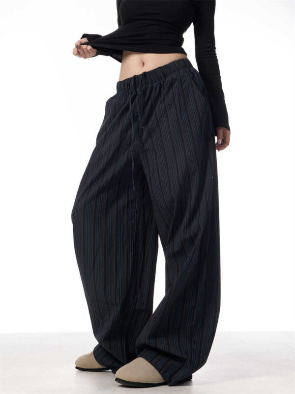 American Vintage Stripe Machete Wide-leg Casual Pants Women - Image 2