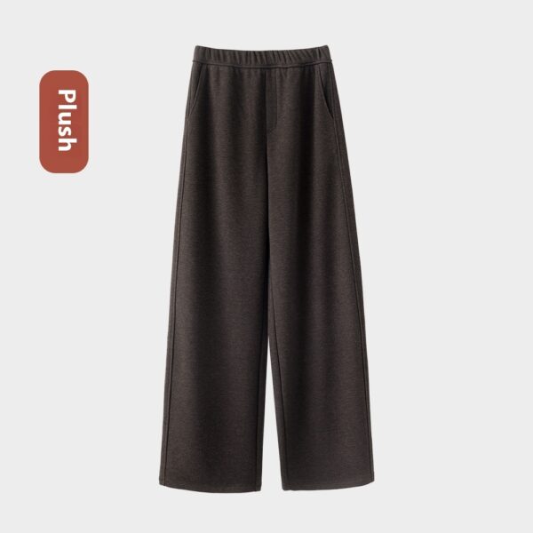 Autumn And Winter Straight Wool Heating Loose Slimming And Simple High Waist Casual Pants - Image 8