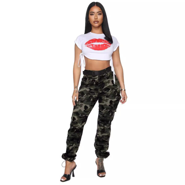 Denim Camouflage Cargo Pants Jeans Casual - Image 6