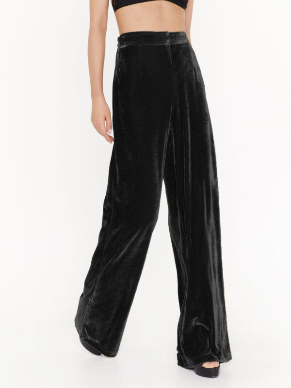 Temperament Commuter Pants Europe And The United States Women's Summer Golden Velvet Wide Leg Pants Loose Casual Pants - Image 4