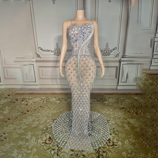 No Back Traceless Sexy Elegant Fishtail Gown - Image 8