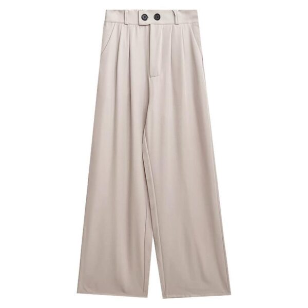 Twill TR Fabric Retro Solid Color Suit Trousers - Image 3