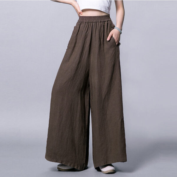 Women's Cotton And Linen Thin Wide-leg Pants - Image 4
