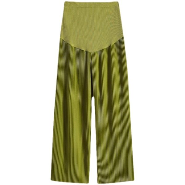 Women's Fashion Casual Pleated Ice Silk Maternity Pants - Image 4