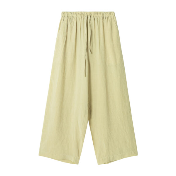 Design Elastic Waist Stone Washed Tencel Matte Casual Trousers - Image 8