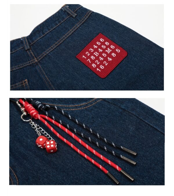 American Retro Lanyard Design Jeans - Image 2