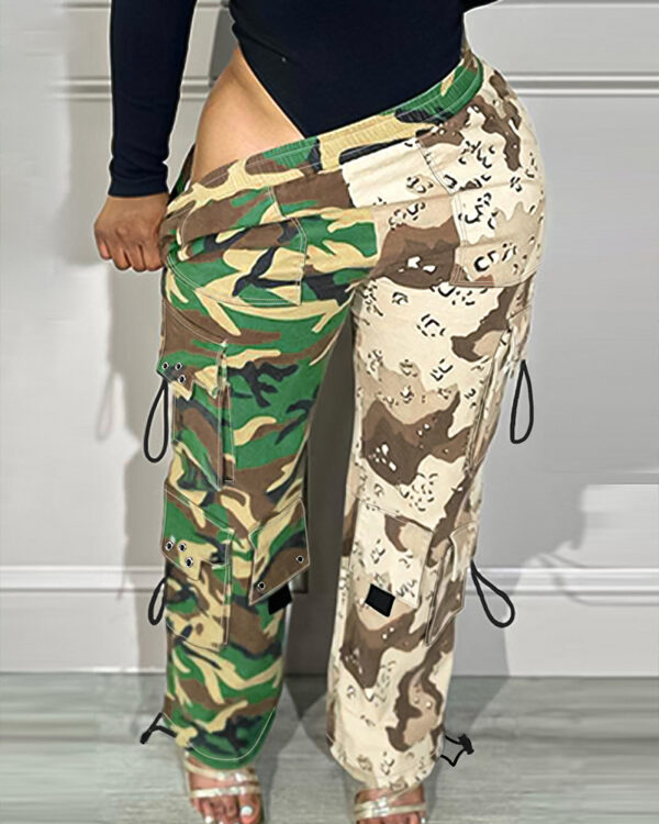 Women's Camouflage Stretch Cotton Diagonal Cloth Overalls - Image 3