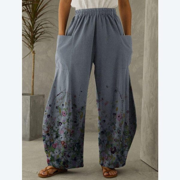 Printed 3D Irregular Wide-leg Pants Casual Wide-leg Trousers - Image 3