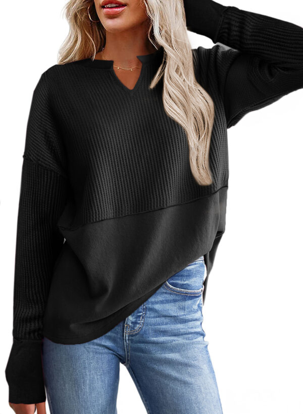 Autumn And Winter New Solid Color Loose Sweater Women's Top - Image 3