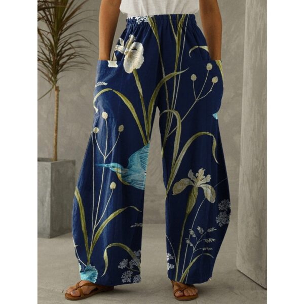 Printed 3D Irregular Wide-leg Pants Casual Wide-leg Trousers - Image 7