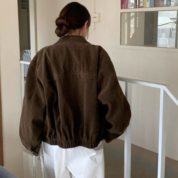 French Retro High-grade Procurement Service Of Korean Products Zipper Fur Short Coat - Image 8