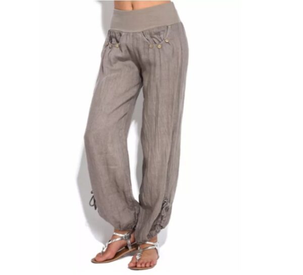 New Loose Button Decorations Casual Wide-leg Trousers Women - Image 6