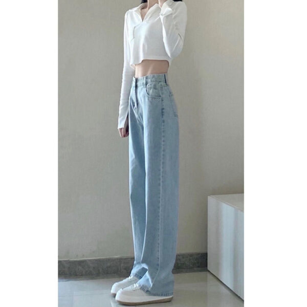 Retro Straight Drooping Summer Long Pants - Image 4