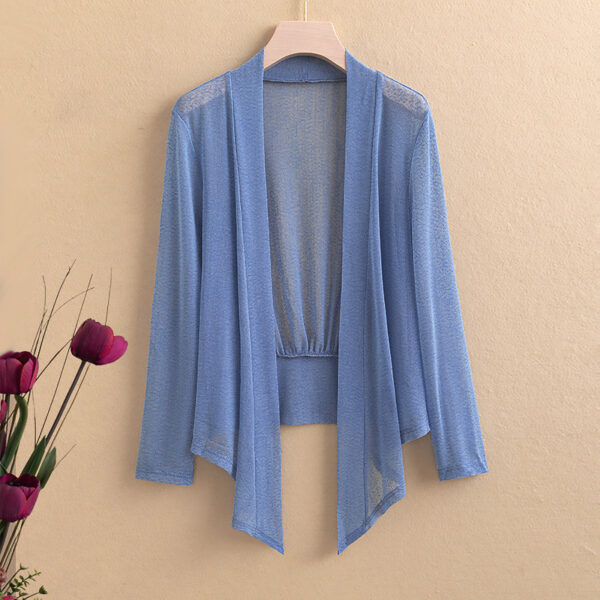 Lace-up Two-way Cardigan Temperament Stretch Coat - Image 4