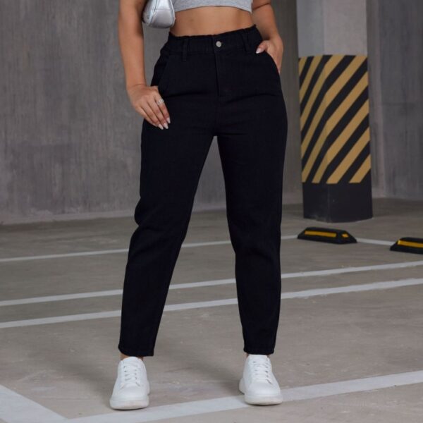 Women's Casual Elastic Straight Jeans - Image 5