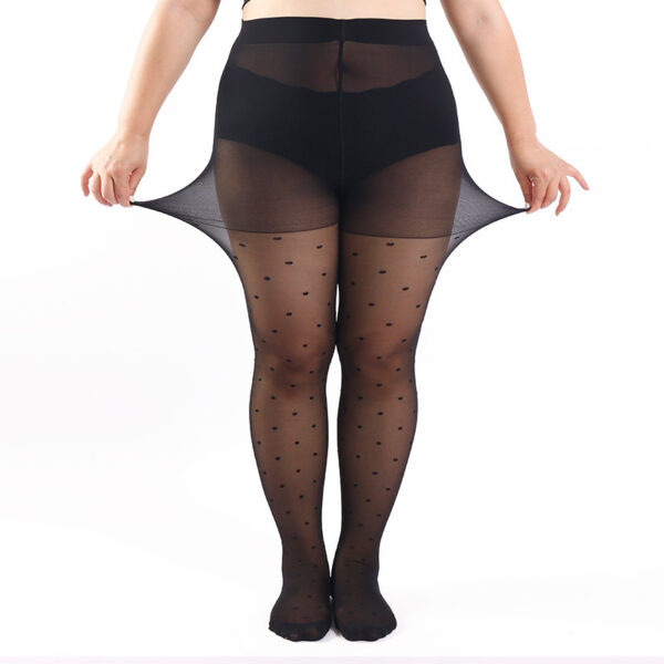 Plus Size Polka Dot Romper Stockings - Image 6