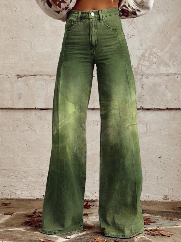 Thin Anti-3D Trendy Bell-bottom Pants Women's Denim Wide-leg Pants - Image 7