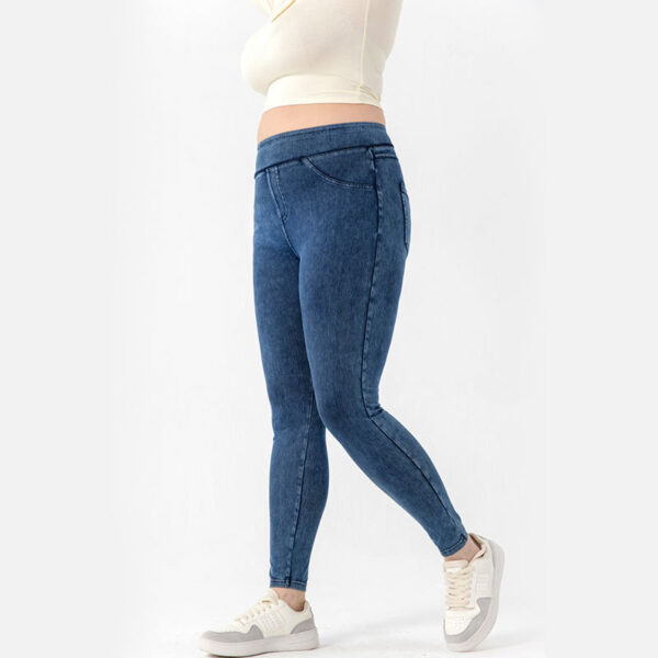 New Plus Size High Waist Slimming Hip Raise Stretch Casual Pants - Image 4